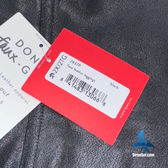 1089 NWT SPANX Faux Leather Leggings - Size 2X - Black - Picture 6 of 15